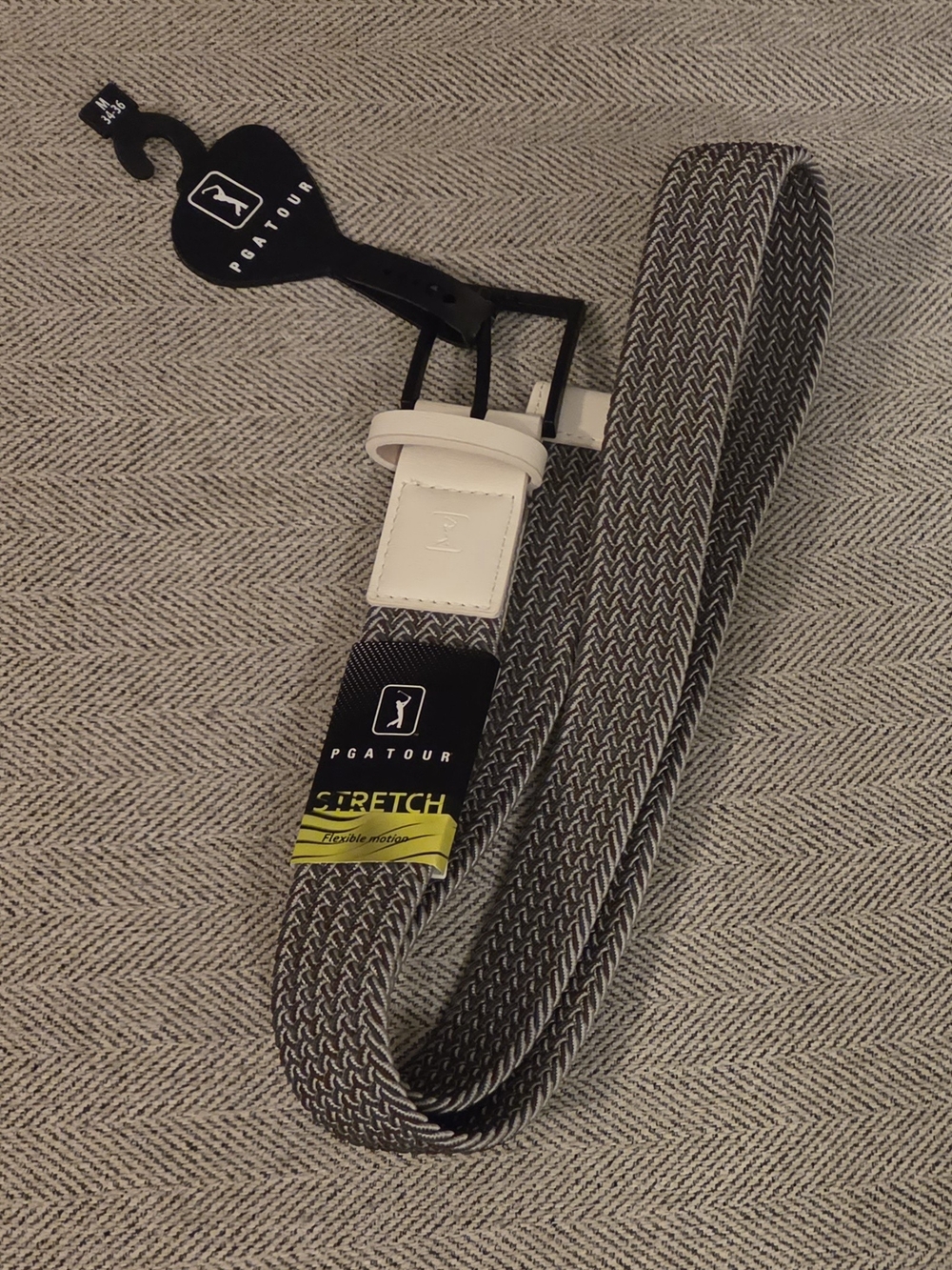 PGA Tour Men’s Stretch Woven Belt. Size M 34-36